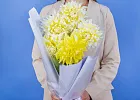 Купить Букет из желтых георгинов в  с бесплатной доставкой: цена, фото, описание