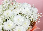 Купить Букет из хризантем и гипсофил в  с бесплатной доставкой: цена, фото, описание