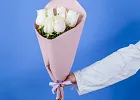 Купить Букет из 6 белых роз 50 см (Эквадор) в  с бесплатной доставкой: цена, фото, описание