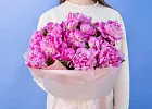 Купить Букет из 35 малиновых пионов (Премиум) в  с бесплатной доставкой: цена, фото, описание