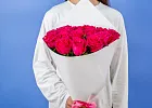 Купить Букет из 17 розовых роз 50 см (Эквадор) в  с бесплатной доставкой: цена, фото, описание