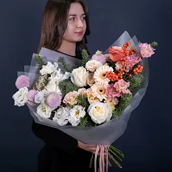 Купить Букет «Зимняя свежесть» в  с бесплатной доставкой: цена, фото, описание