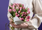 Купить Букет 51 розовый тюльпан в  с бесплатной доставкой: цена, фото, описание