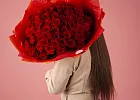 Купить Букет из 51 красной розы 50 см (Россия) в  с бесплатной доставкой: цена, фото, описание