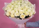 Купить Букет из 51 белой розы 40-50 см (Эквадор) в  с бесплатной доставкой: цена, фото, описание