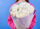 Купить Букет из 25 белых пионов (Премиум) в  с бесплатной доставкой: цена, фото, описание