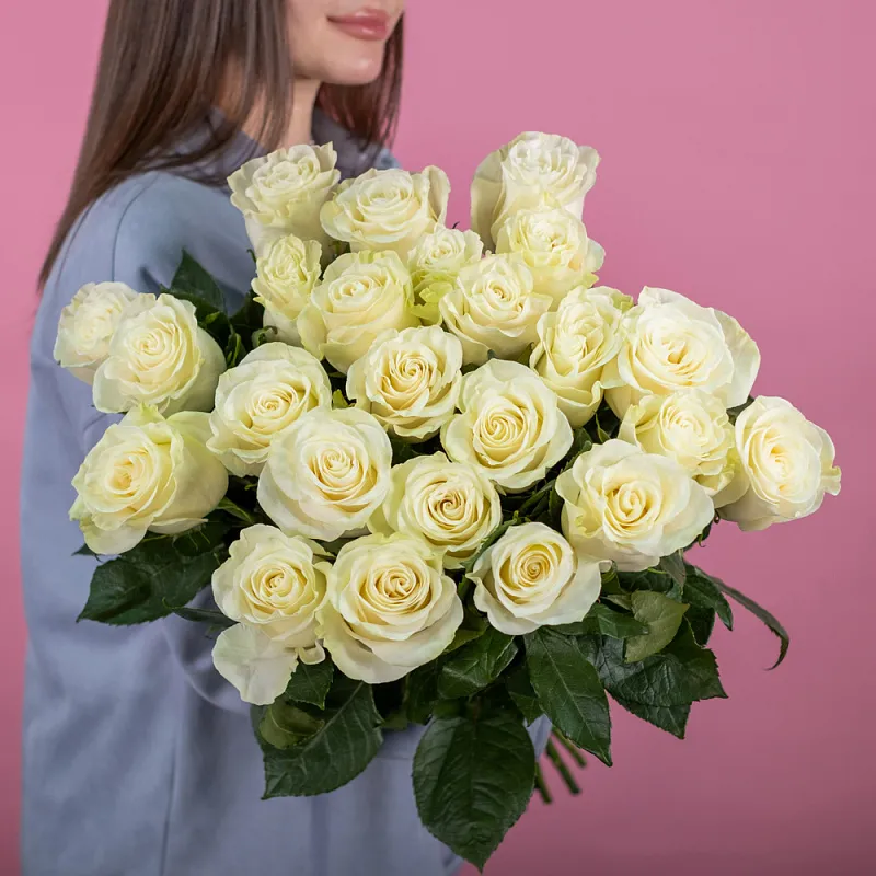 Белая роза (Эквадор) 50 см