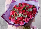 Купить Букет 41 пионовидная роза микс в  с бесплатной доставкой: цена, фото, описание