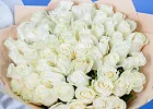 Купить Букет из 60 белых роз 50 см (Эквадор) в  с бесплатной доставкой: цена, фото, описание