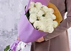 Купить Букет из 15 белых роз 60-70 см (Эквадор) в  с бесплатной доставкой: цена, фото, описание