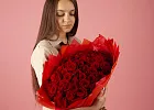 Купить Букет из 51 красной розы 50 см (Россия) в  с бесплатной доставкой: цена, фото, описание