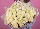 Купить Букет из 51 белой розы 40-50 см (Эквадор) в  с бесплатной доставкой: цена, фото, описание