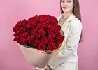 Купить Букет из 35 красных роз 60-70 см (Эквадор) в  с бесплатной доставкой: цена, фото, описание