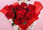 Купить Букет из 15 красных французских роз в  с бесплатной доставкой: цена, фото, описание