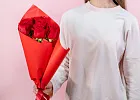 Купить Букет из 6 красных роз 50 см (Эквадор) в  с бесплатной доставкой: цена, фото, описание