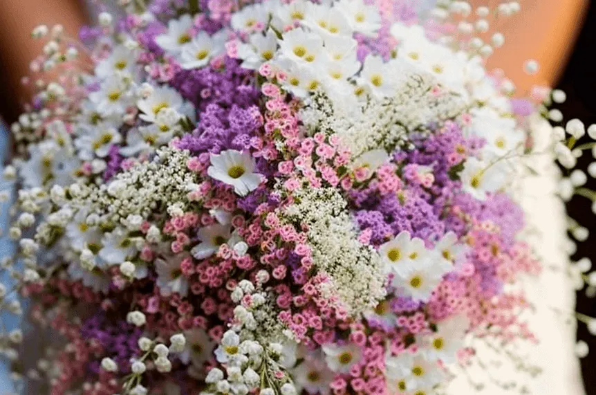 Свадебные букеты с гипсофилами