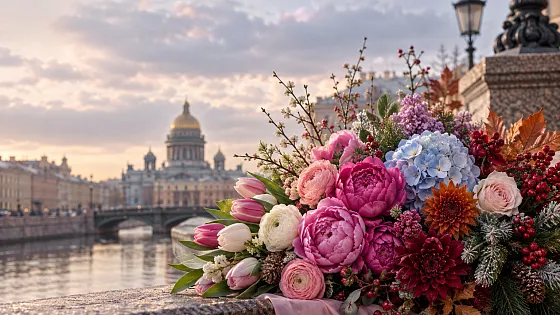 Доставка цветов в центре Петербурга: парадные, арки, домофоны