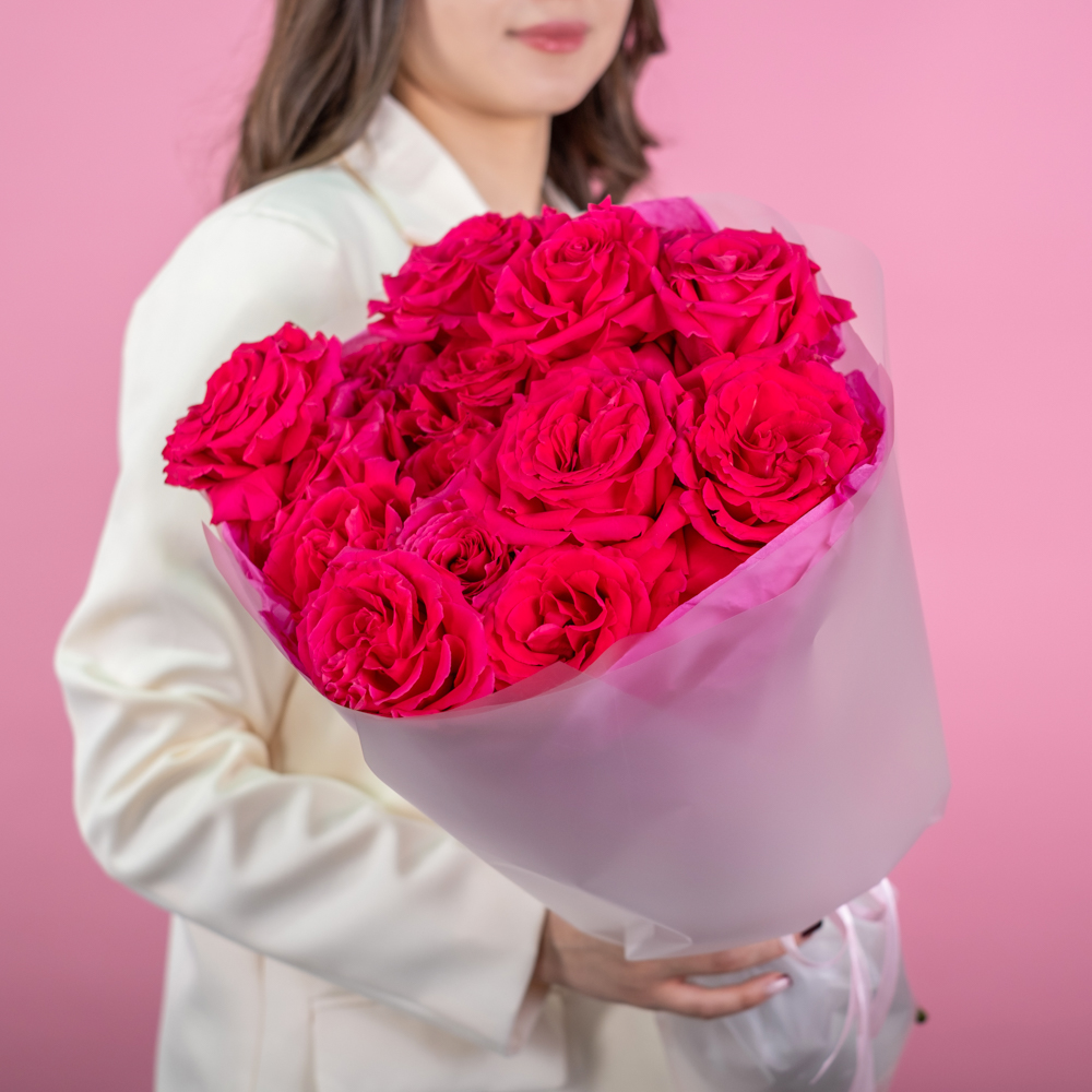 Французские розы розовые