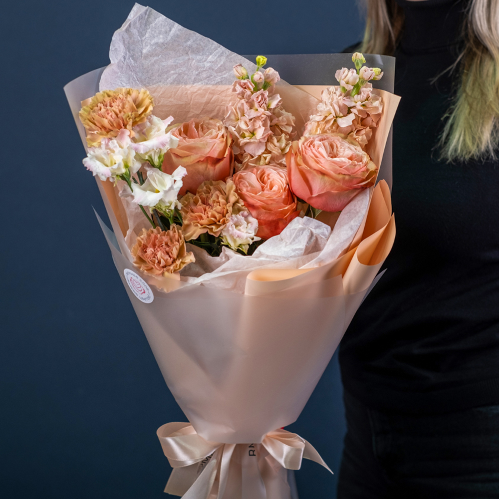 Букет «Персиковый джем»