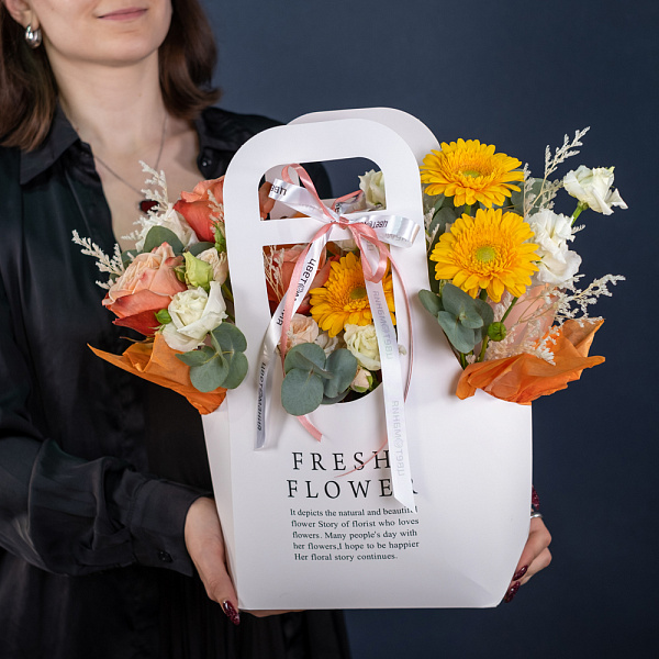 Купить Композиция «Апельсиновый пунш» в  с бесплатной доставкой: цена, фото, описание