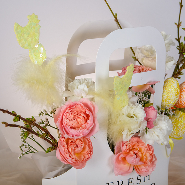 Купить Композиция в сумочке «Солнечная» в  с бесплатной доставкой: цена, фото, описание