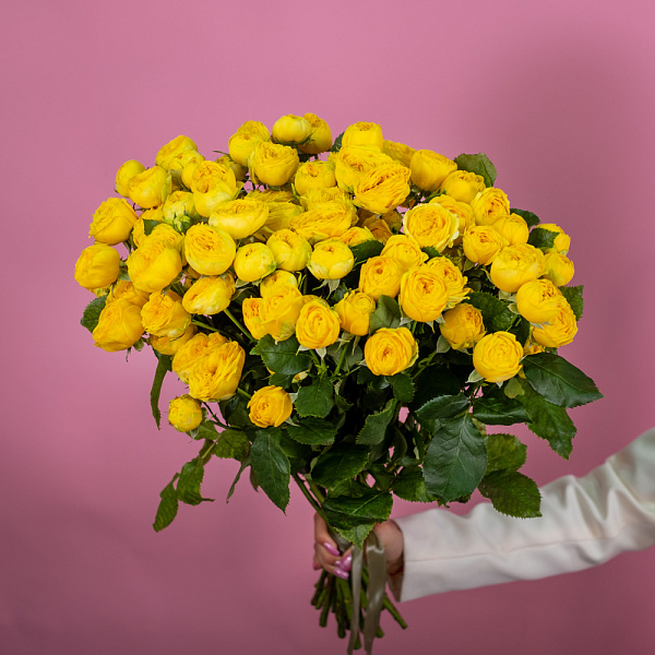Купить Кустовая желтая роза в  с бесплатной доставкой: цена, фото, описание