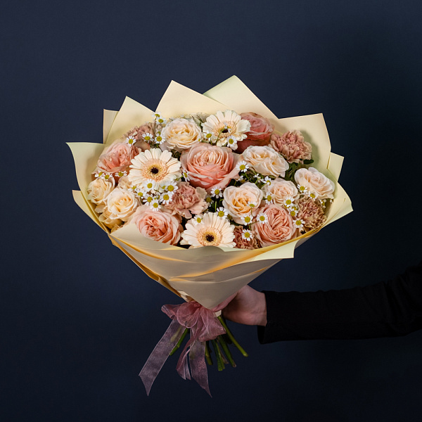 Купить Букет «Персиковая нежность» в  с бесплатной доставкой: цена, фото, описание