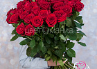Купить Букет из 51 красной розы 60 см (Россия) под ленту в Санкт-Петербурге с бесплатной доставкой: цена, фото, описание