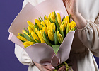 Купить Букет из 35 жёлтых тюльпанов в  с бесплатной доставкой: цена, фото, описание