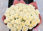 Купить Букет из 51 белой розы 50 см (Россия) в Санкт-Петербурге с бесплатной доставкой: цена, фото, описание