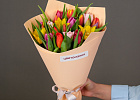 Купить Букет из 25 тюльпанов микс в  с бесплатной доставкой: цена, фото, описание