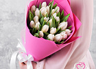 Купить Букет 25 белых тюльпанов в Санкт-Петербурге с бесплатной доставкой: цена, фото, описание