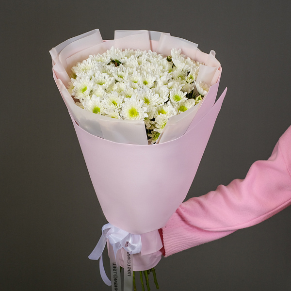 Купить Букет из 15 кустовых хризантем Радость в  с бесплатной доставкой: цена, фото, описание