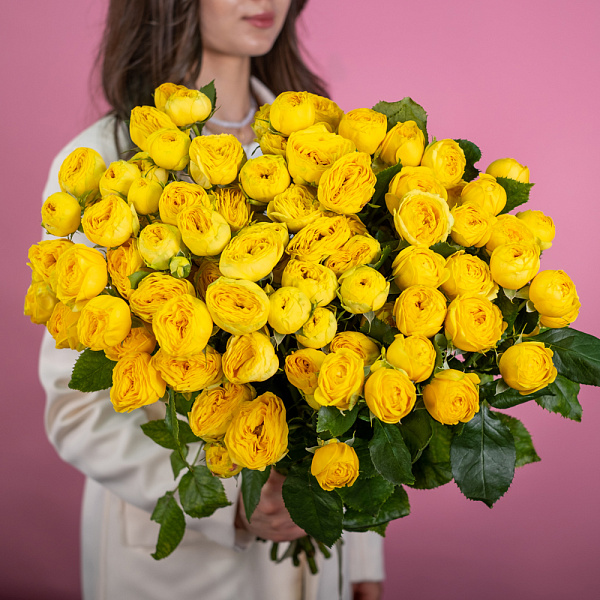 Купить Кустовая желтая роза в  с бесплатной доставкой: цена, фото, описание