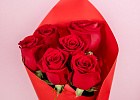 Купить Букет из 6 красных роз 50 см (Эквадор) в  с бесплатной доставкой: цена, фото, описание