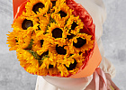 Купить Букет из 15 подсолнухов в  с бесплатной доставкой: цена, фото, описание
