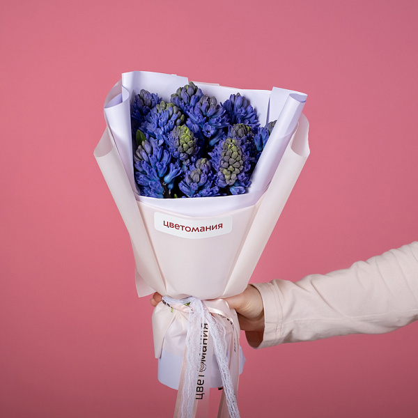 Купить Букет из 11 синих гиацинтов в  с бесплатной доставкой: цена, фото, описание