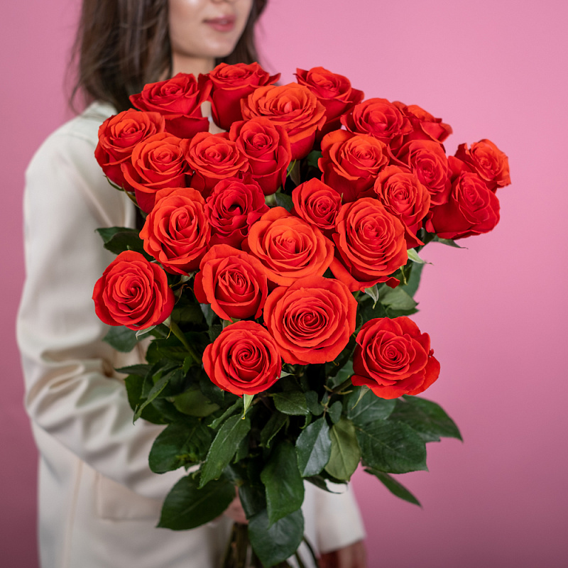 Красная роза Нина 70 см (Эквадор) поштучно