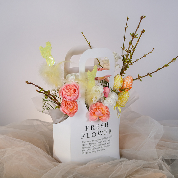 Купить Композиция в сумочке «Солнечная» в  с бесплатной доставкой: цена, фото, описание