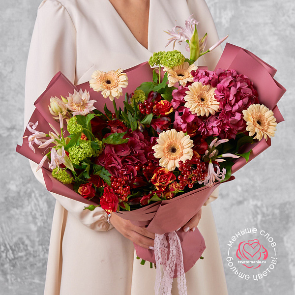 Купить Букет «Вишнёвый сок» в  с бесплатной доставкой: цена, фото, описание