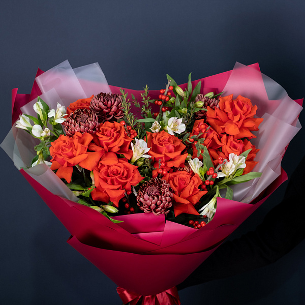 Купить Букет «Алое пламя любви» в  с бесплатной доставкой: цена, фото, описание