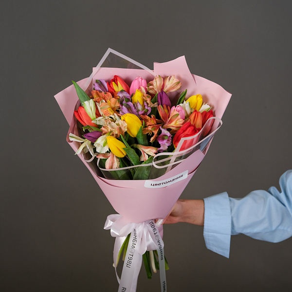 Купить Букет «Улыбка радуги» в  с бесплатной доставкой: цена, фото, описание