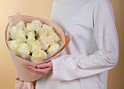 Купить Букет из 15 белых роз 40-50 см  (Эквадор) в Санкт-Петербурге с бесплатной доставкой: цена, фото, описание