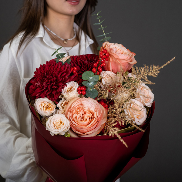 Купить Букет «Рубиновое кольцо» в  с бесплатной доставкой: цена, фото, описание