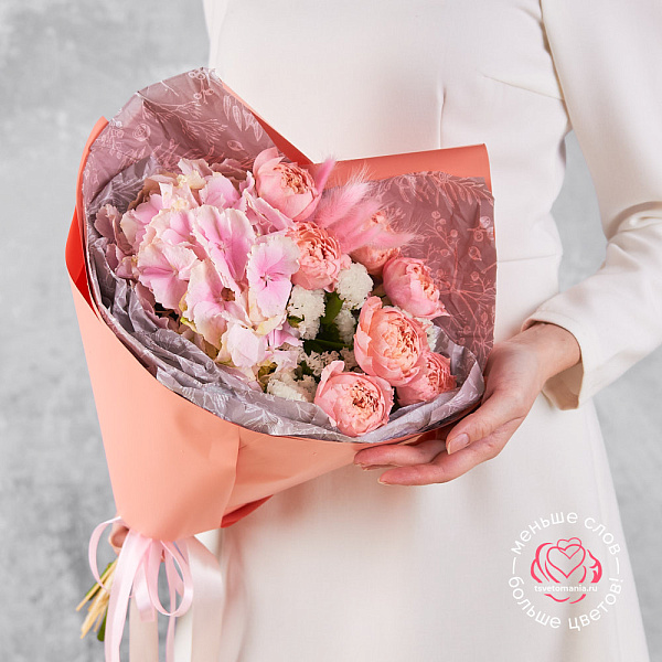 Купить Букет «Клубничный йогурт» в  с бесплатной доставкой: цена, фото, описание