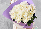 Купить Букет из 17 белых хризантем в Санкт-Петербурге с бесплатной доставкой: цена, фото, описание