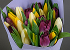 Купить Букет из 25 тюльпанов микс в  с бесплатной доставкой: цена, фото, описание