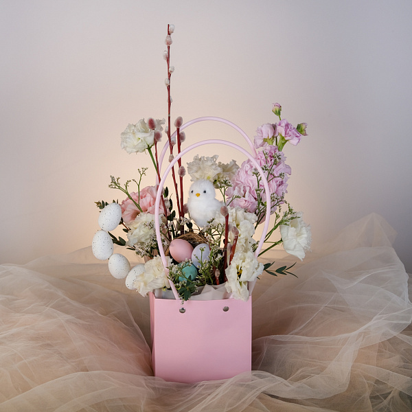 Купить Композиция в сумочке «Пение птиц» в  с бесплатной доставкой: цена, фото, описание