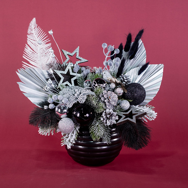 Купить Композиция «Black and silver» в  с бесплатной доставкой: цена, фото, описание