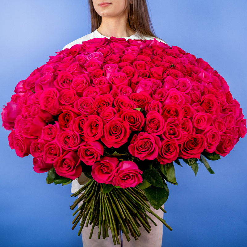 Букет из 200 розовых роз 70 см (Эквадор)